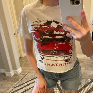 Ford Mustang cropped tee shirt
